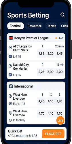 Sports betting interface